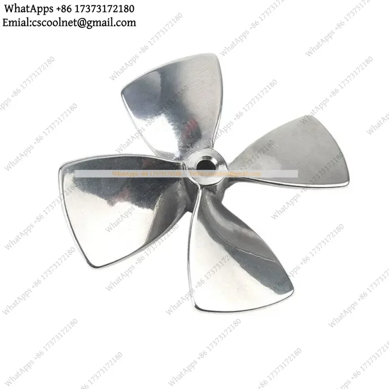 JS02 4-Blade 316 Stainless Steel Marine Propeller 80mm Dia 1.2mm Pitch 5mm/6mm Bore Option High Performance Boat Engine Part