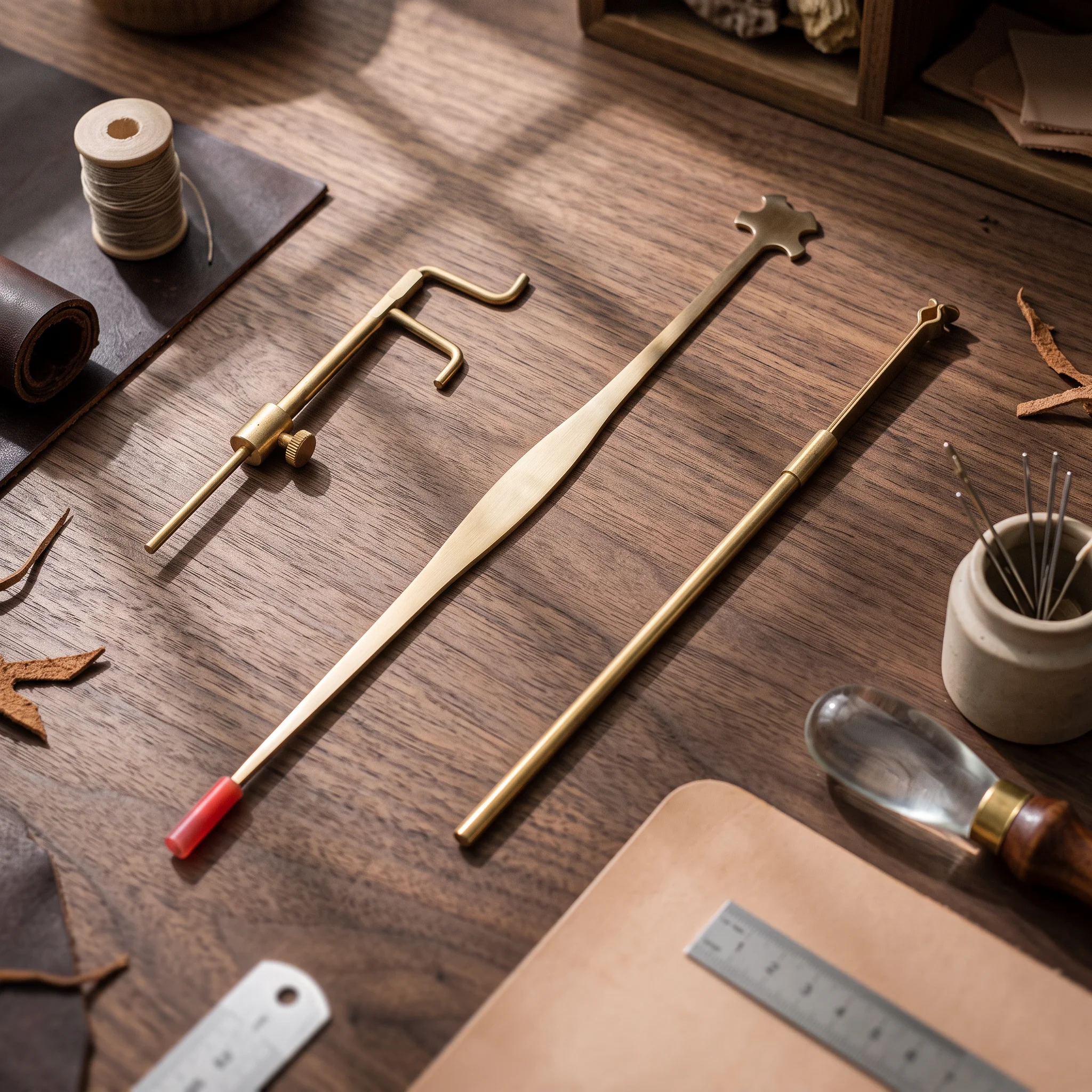3 Pieces Sound Post Tool Kit with Gauge Brass Sound Post Tool Set Lutherie Tools Long-Wearing Rust-Resistant for Luthiers