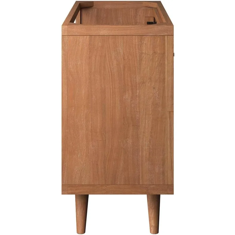 خزانة حمام من خشب الساج مقاس 36 بوصة مع لمسة نهائية طبيعية، حوض حوض غير متضمن #4