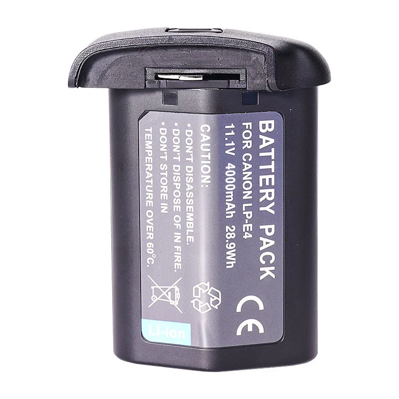 Akumulator litowo-jonowy 4000 mAh LP E4 LP-E4 LPE4 do Canon EOS 1D Mark III, EOS-1D Mark IV, EOS 1Ds Mark III, EOS 1D C, EOS 1D X
