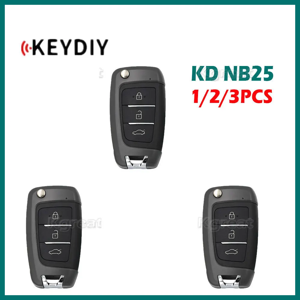 

1/2/3pcs KEYDIY NB25 NB Series MultiFunctional Universal Car Remote Key 3 Buttons for For Hyundai KD900 KD900+ URG200 KD-X2 Mini