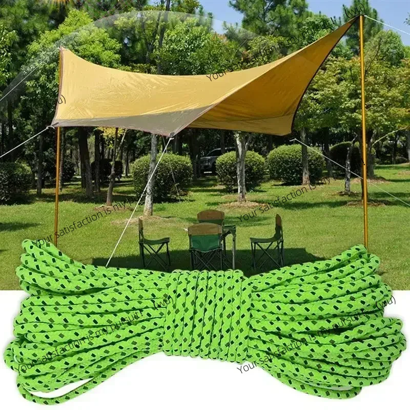 Camping Rope 10m Luminous Nylon Windproof Fluorescent Reflective 2.5mm Tent Cord For Outdoor Hiking Climbing Lanyard