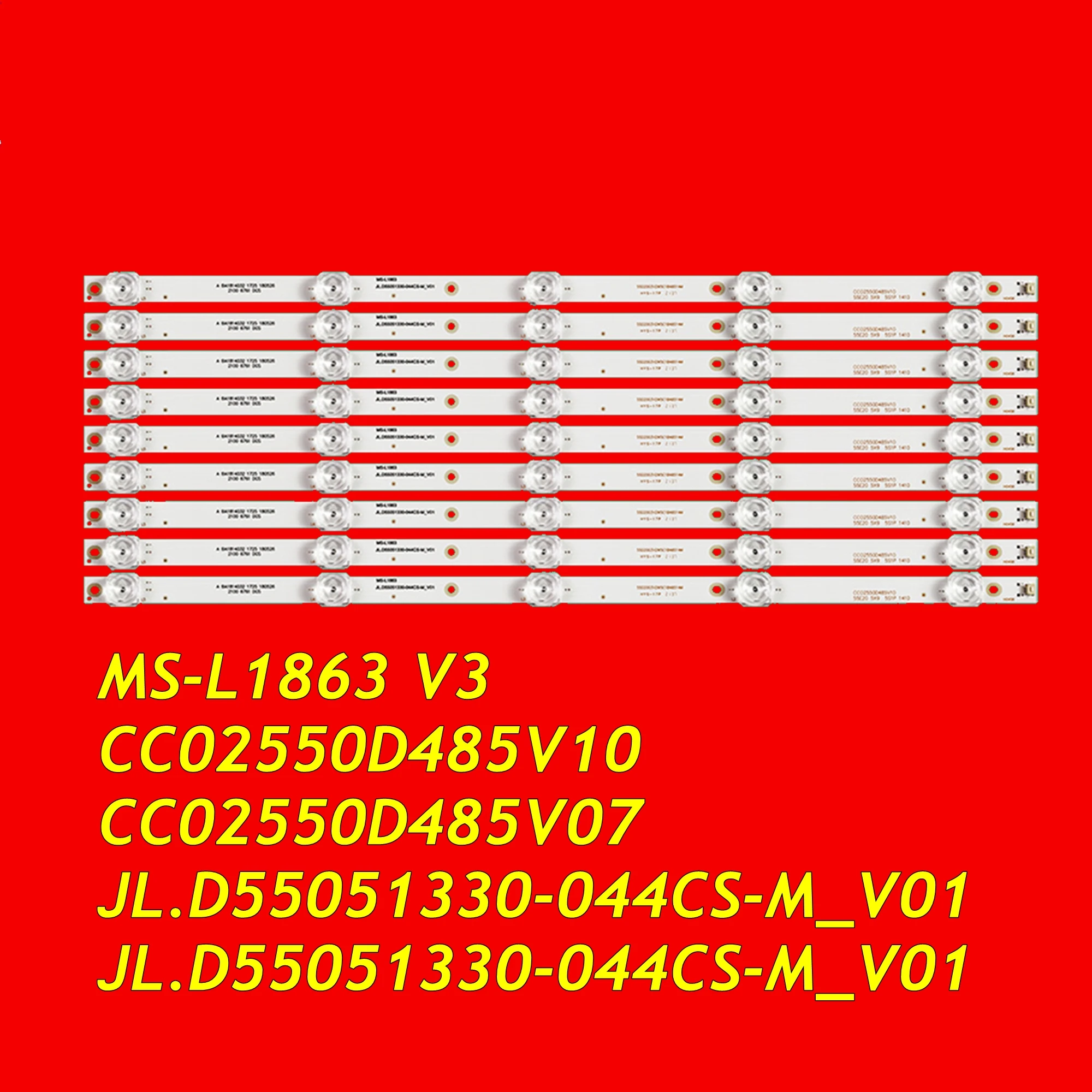 Retroiluminação LED para U55E9000Q, U55E9100Q, TI5511DLEDDS, K55S, U55V, U55W, LT5588W, LED55K1100A, LED55UA8100, QT55I90IDLEDNC, CC02550D485V10