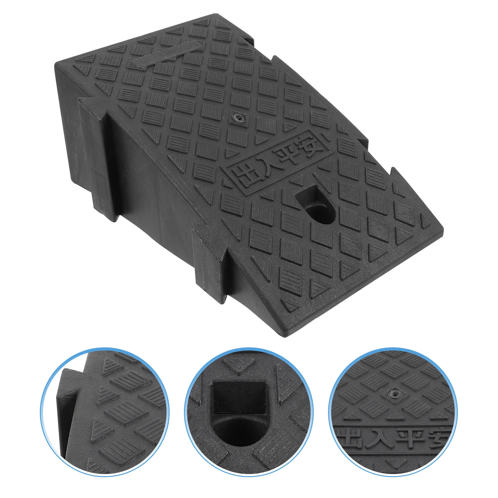 

Cars Step Mat Motorcycle Ramp Shed Climb Outdoor Cushion Curb Ramps for Driveway Black Plastic