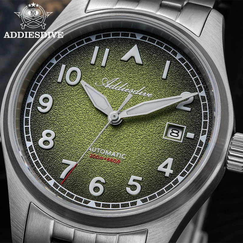 ADDIESDIVE Men's Luxury Watches Japan 8215 Sapphire Crystal 20Bar Waterproof Automatic Mechanical Watches For Men Super Luminous