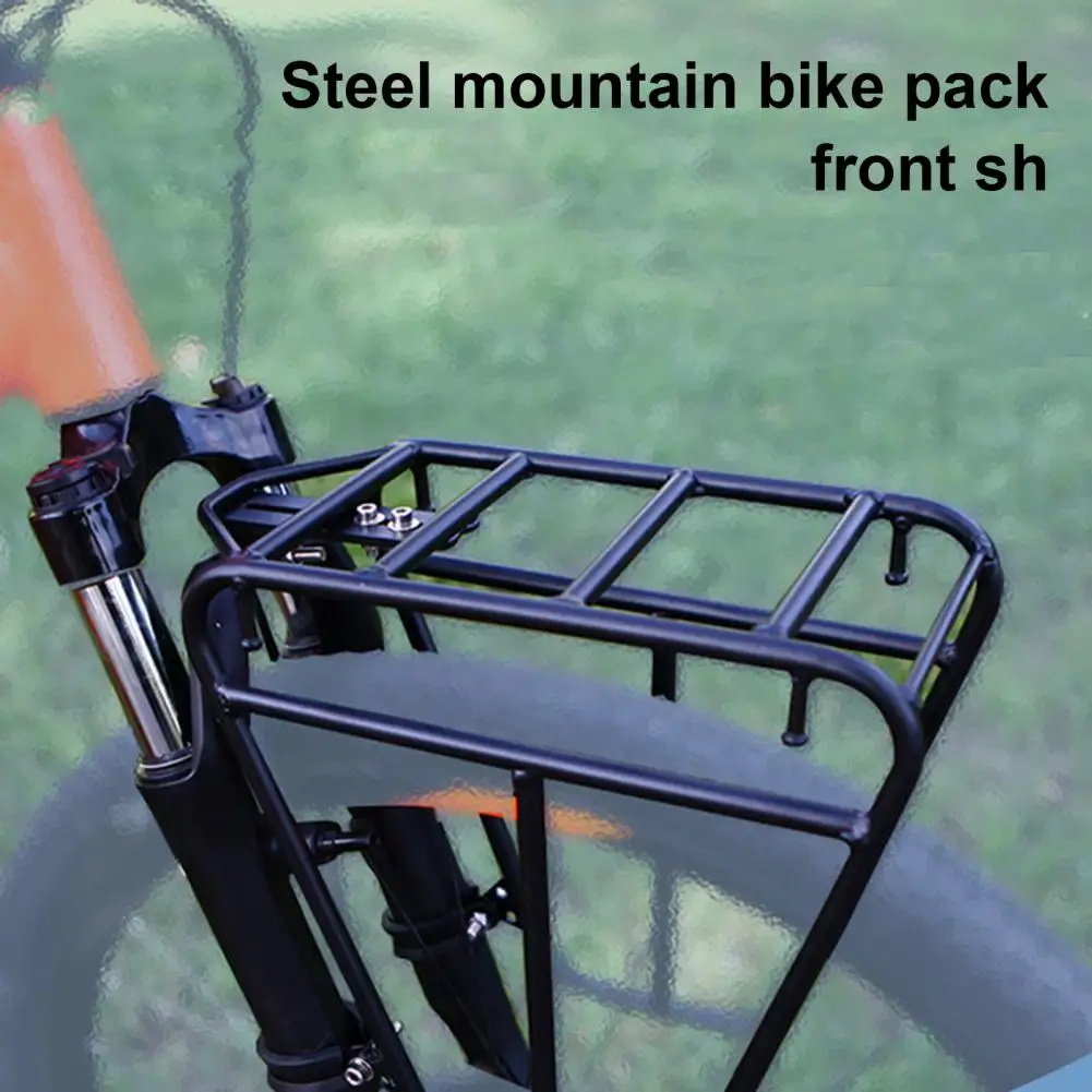 Bike Cargo Rack Front Fork Luggage Carrier Rack Steel Universal Mountain Road Bicycle Pannier Rack Cycling Accessories 자전거 짐칸 image 6