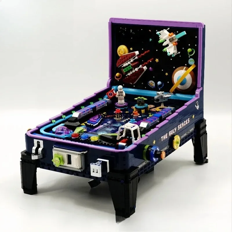 Creative pachinko game table puzzle assembly building block LED rolling lights music gift