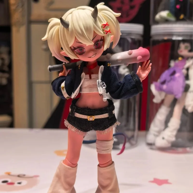 ตุ๊กตา Cooze 1/8 BJD ลายเขาปีศาจ แบบกล่องสุ่ม ขยับได้ ของตกแต่งสุดประณีต ของเล่นข้อต่อขยับได้ ของเล่นสร้างสรรค์สำหรับตั้งโชว์บนโต๊ะทำงาน ของสะสม ของขวัญ