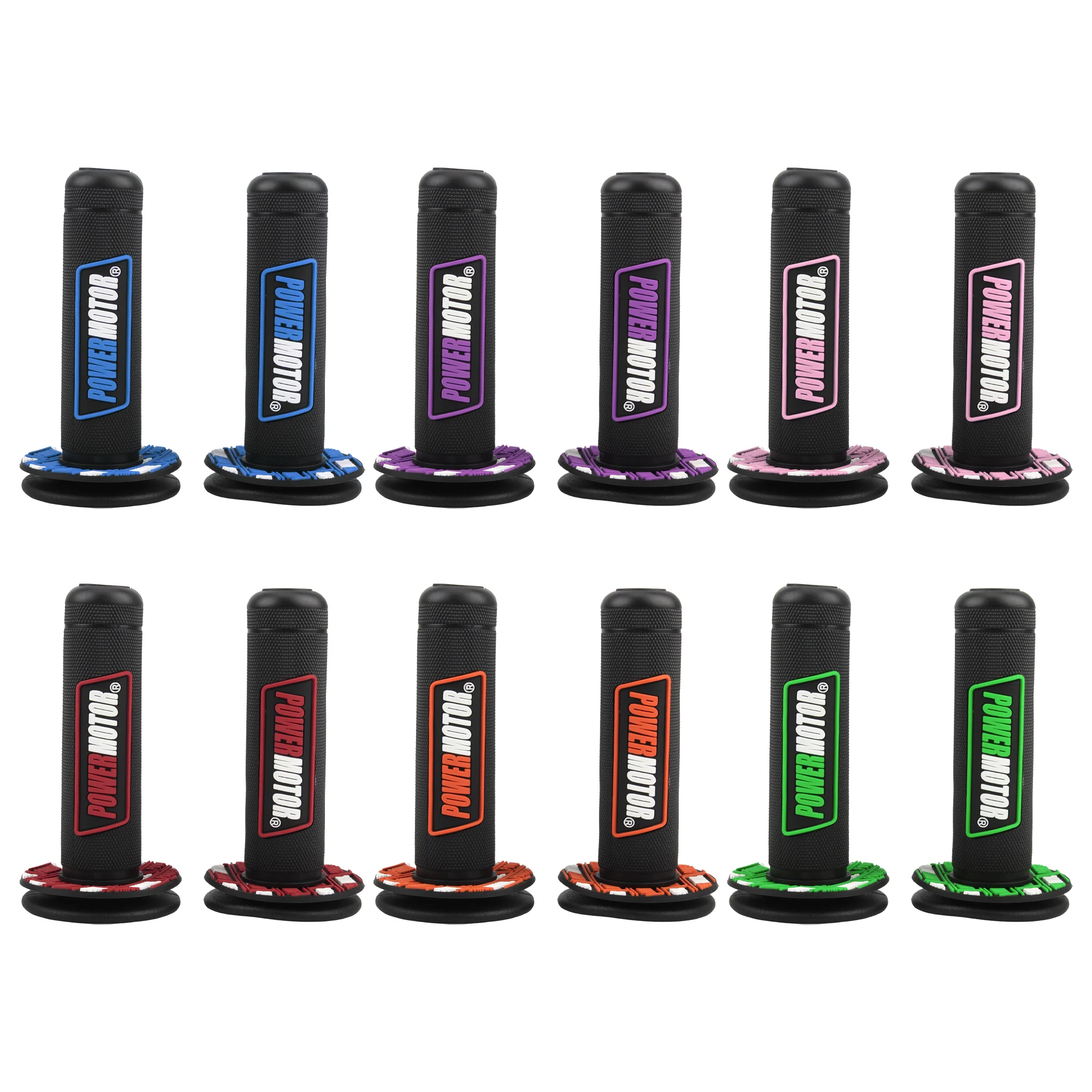 22 24mm 오토바이 파워 모터 그립 미끄럼 방지 젤 핸들 내마모성 충격 흡수 핸들 바 ... - 1