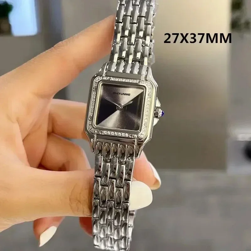 WATCH1 Store ساعة مزدوجة ماسية عالية الجودة ذات وظيفة كاملة للتوقيت العالمي من الفولاذ المقاوم للصدأ