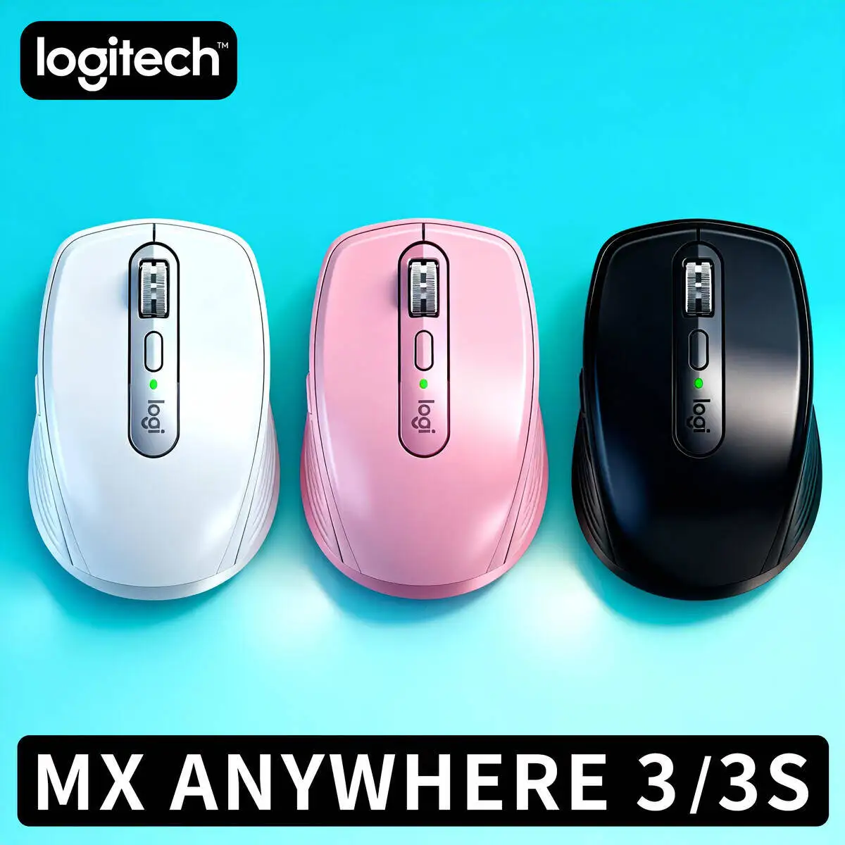 

Compact Logitech MX Anywhere 3S Wireless Mouse Rechargeable Silent Clicks for Laptop Desktop Home Office