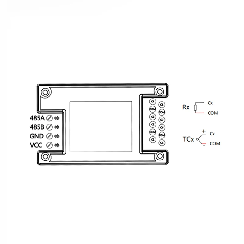 Conversor de termopar rs485 do ruído 8 canais j tipo transferência do sensor do transmissor de temperatura para rs485 modbus-transdutor de sinal rtu