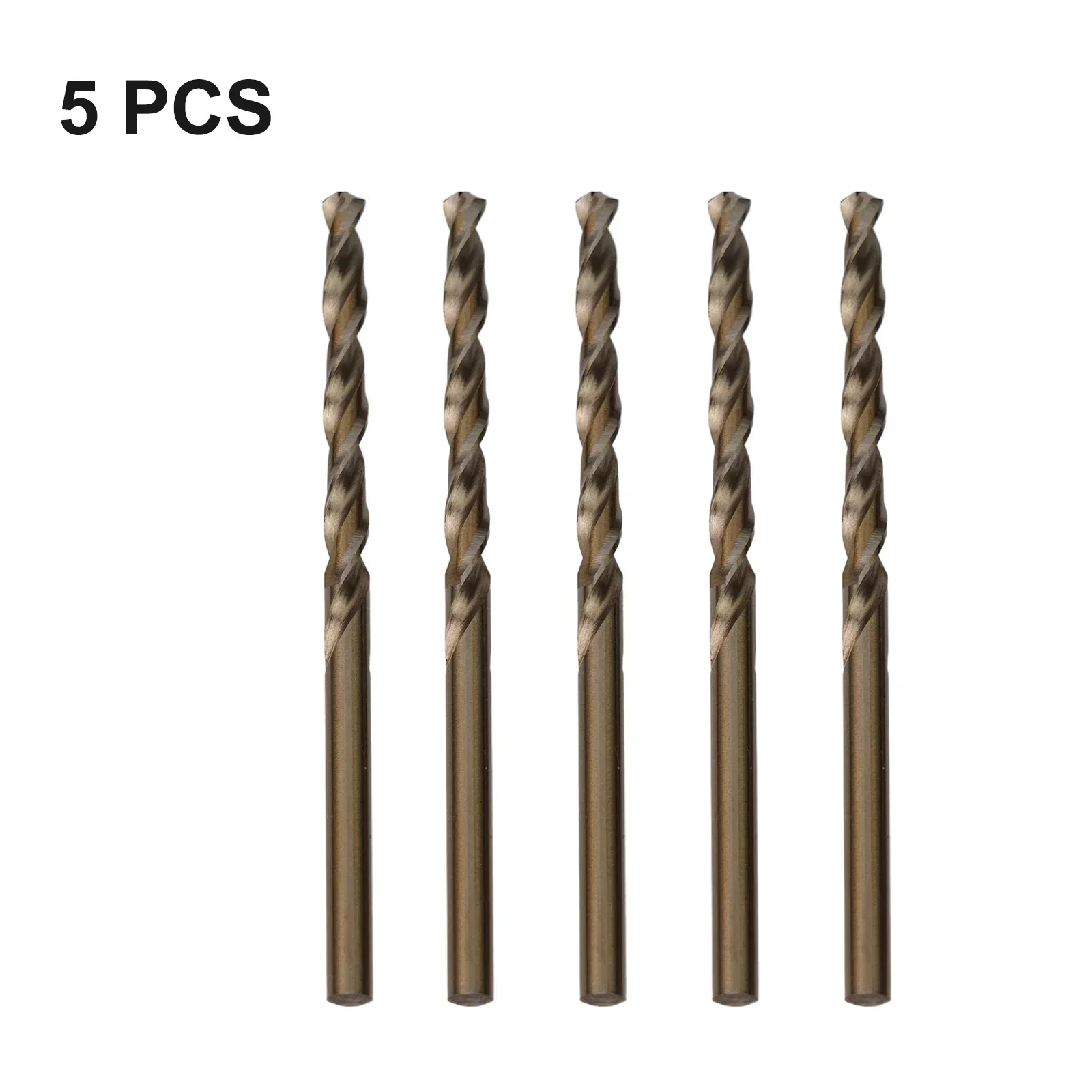 5 buah mata bor kobalt HSS M35 1-4mm, alat pemotong lubang kayu logam baja tahan karat multifungsi
