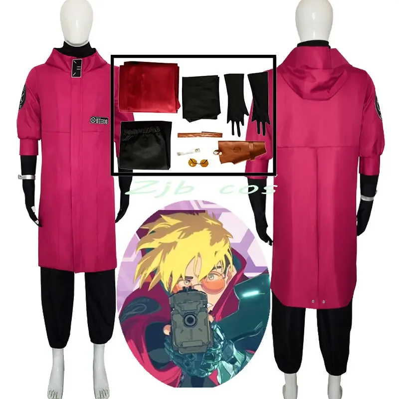 Special Offer Vash The Stampede Cosplay Anime Trigun Costume Red Coat Pants Fantasy Halloween Party Clothes Uniform