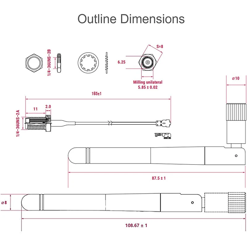 Raspberry Pi Compute Module 4 Antenna Kit Supports 2.4G/5G WiFi Frequency Band For Raspberry Pi CM4 Board