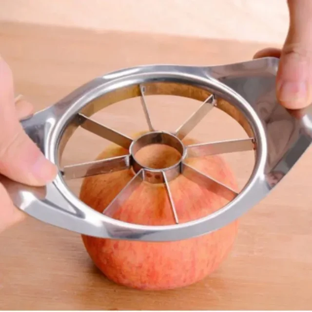 Utensílios de Cozinha: Cortador e Divisor de Maçãs e Vegetais em Aço Inoxidável com Cabo Confortável e Descaroçador