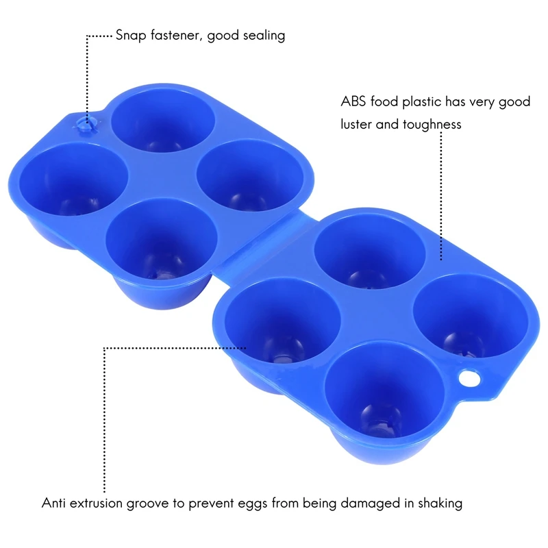 Camping Egg Box Plastic Egg Box Egg Storage Box Portable Egg Box 4 Egg Box