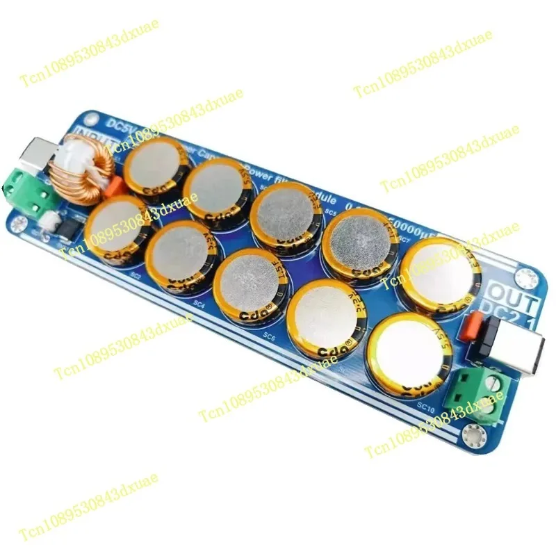 forUpgraded 5V-48VSupercapacitorFilterBoard 10A Linear Switching Power Supply for Raspberry Pi Headphone Amplifier DAC Amplifier