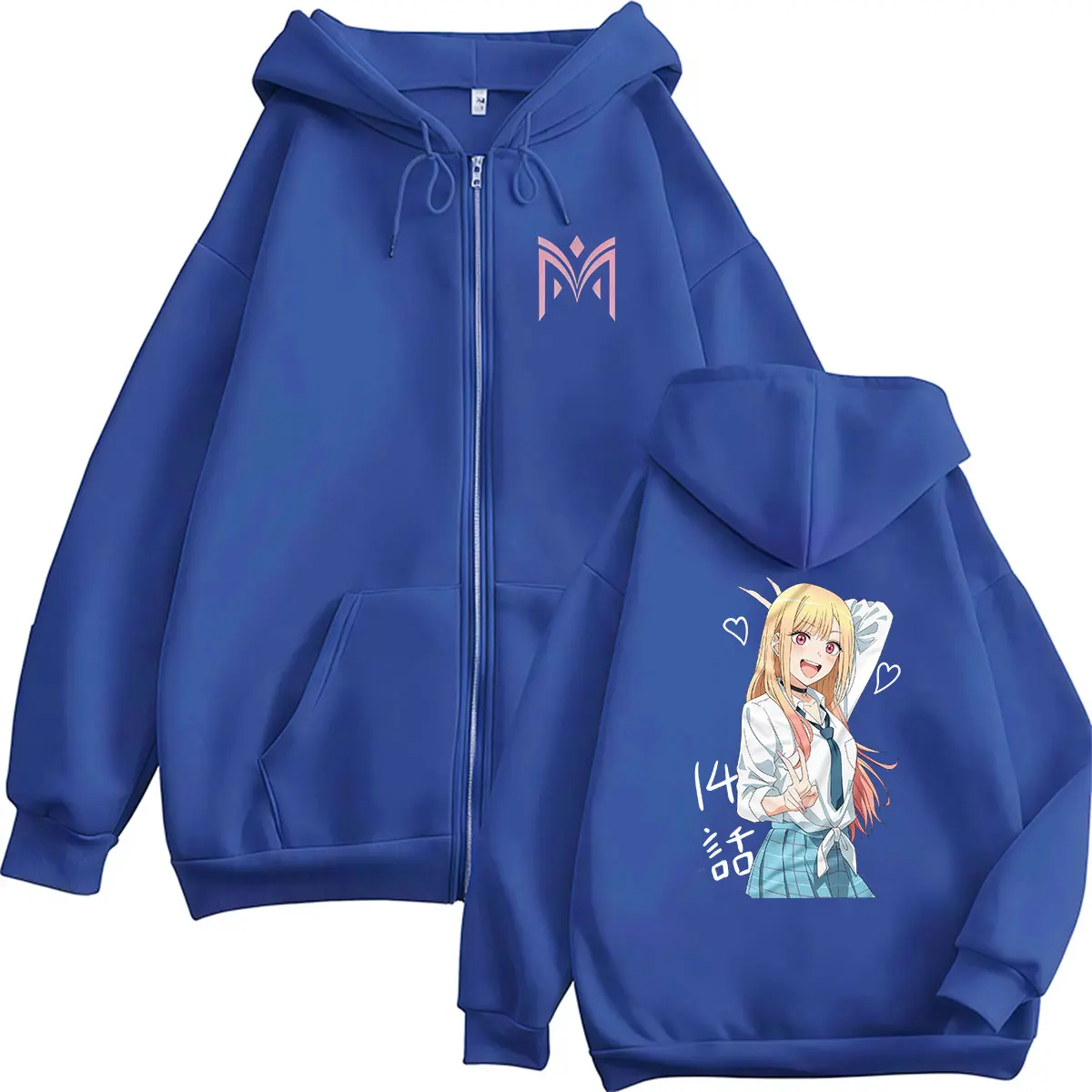 Japanischer Anime Marin Kitagawa My Dress-Up Darling Reißverschluss-Hoodie für Männer und Frauen, modische Langarm-Pullover-Mäntel, Sweatshirt – Detail 6