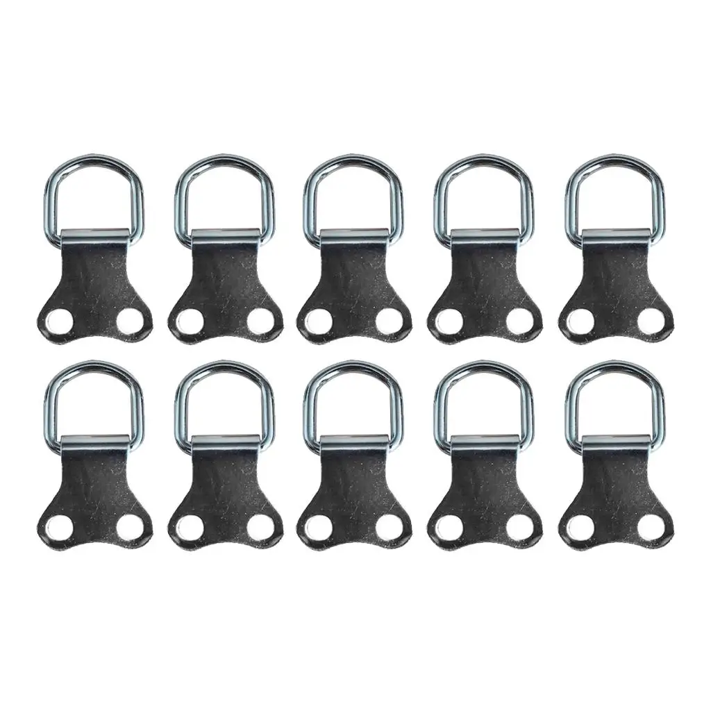 10pcs Heavy Duty D Ring Picture Hangers Double Hole Photo Frame Hanging Hook