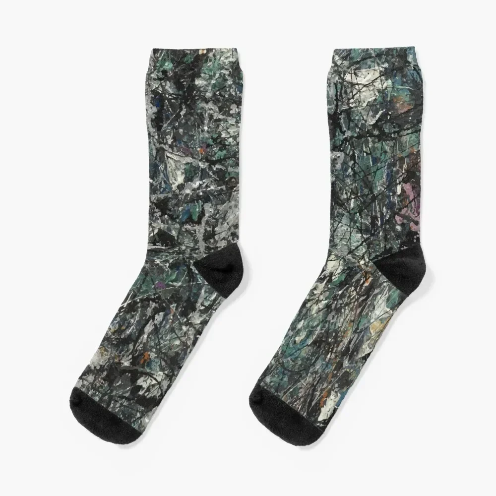 

Jackson Pollack | Full Fathom Five Socks floral Christmas men cotton high quality Luxury Woman Socks Men's