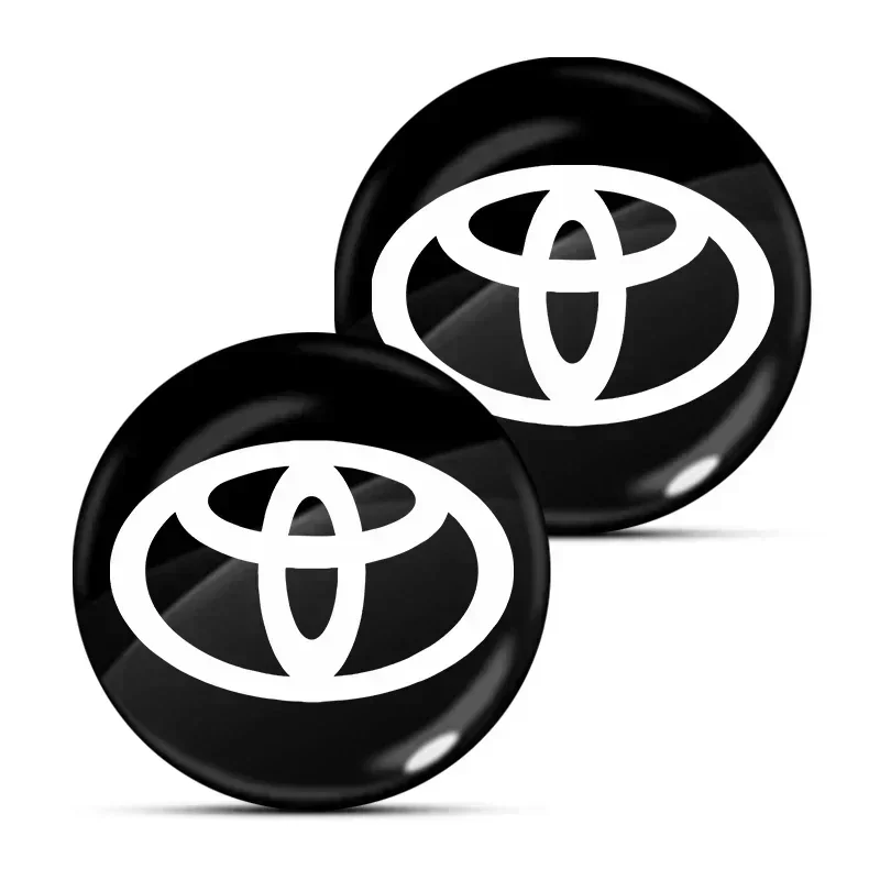 15 مللي متر سيارة المفاتيح عن بعد شعار شارة راديو زر التصميم ملصق لتويوتا شر كورولا كامري rav4 يارس فيرسو فورتشنر