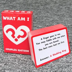 Couples Card Game What AM I 50 Cards Adult Night Party Drinking Game Love Edition Excited Board Truth Dare Card Game Supply