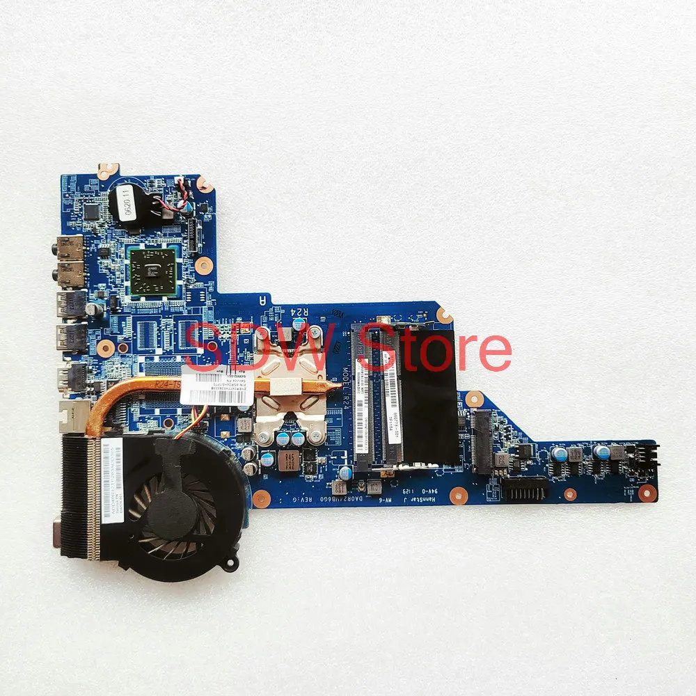 

660773-001 645529-001 DA0R24MB6F0 DA0R24MB6G0 R24 Mainboard + Heatsink For HP Pavilion G4-1000 G6 G7 Laptop Motherboard