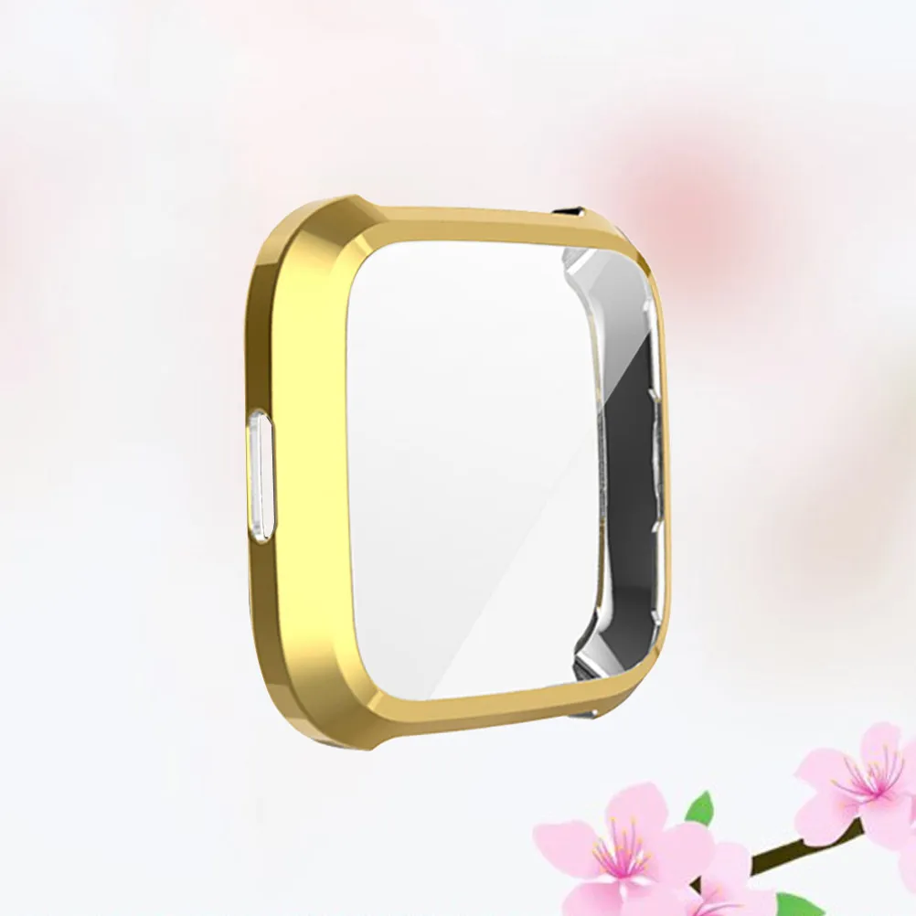 Premium Watch Protective Frame Cover Rugged Tpu Drop Protection Stylish Look Compatible with Fitbit Watch