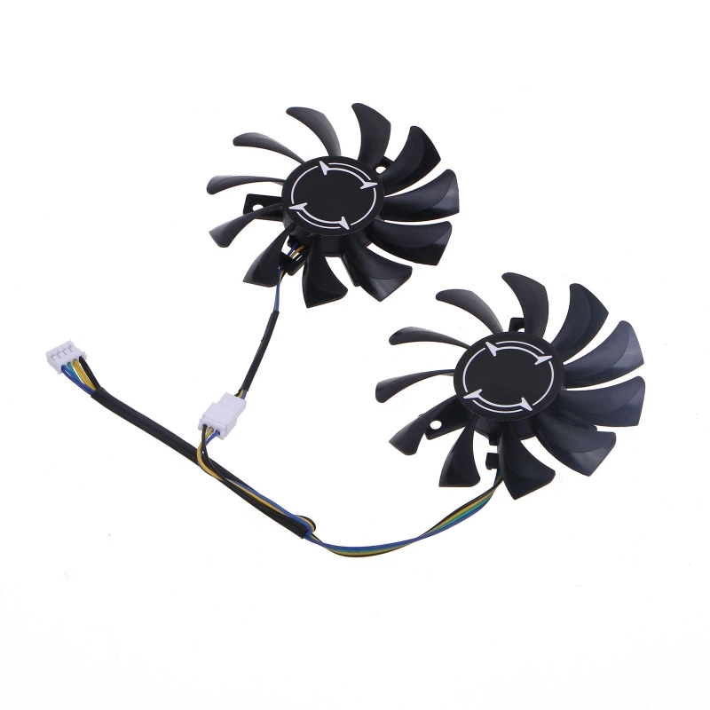 Dual 75mm GPU Cooler Fans HA8010H12F-Z For For MSI GTX660 GTX670 GTX680 R6790 Graphics Card Radiator Dropship