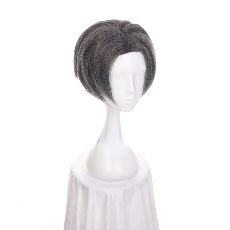 Ace Attorney Miles Edgeworth Cosplay Wig Dark Grey Short Hair