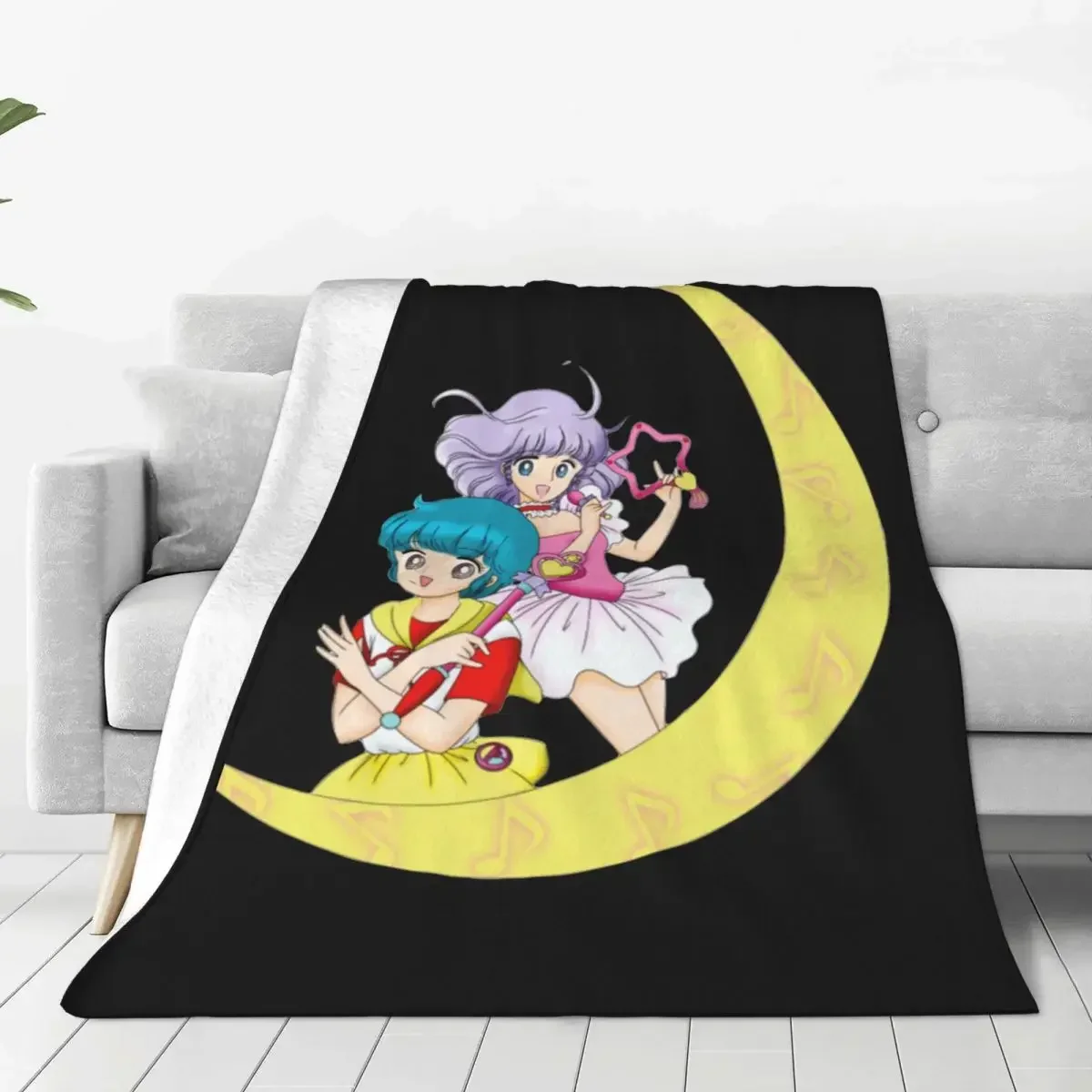 

Creamy Mami Magical Angel Anime Girls Blanket Fleece Novelty Breathable Throw Blankets for Home Textile Decor