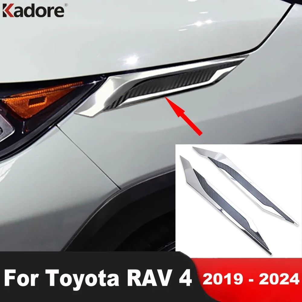 

Автомобильная передняя фара, лампа для бровей, накладка для Toyota RAV4 RAV 4 2019 2020-2023 2024, хромированные накладки на веко, аксессуары