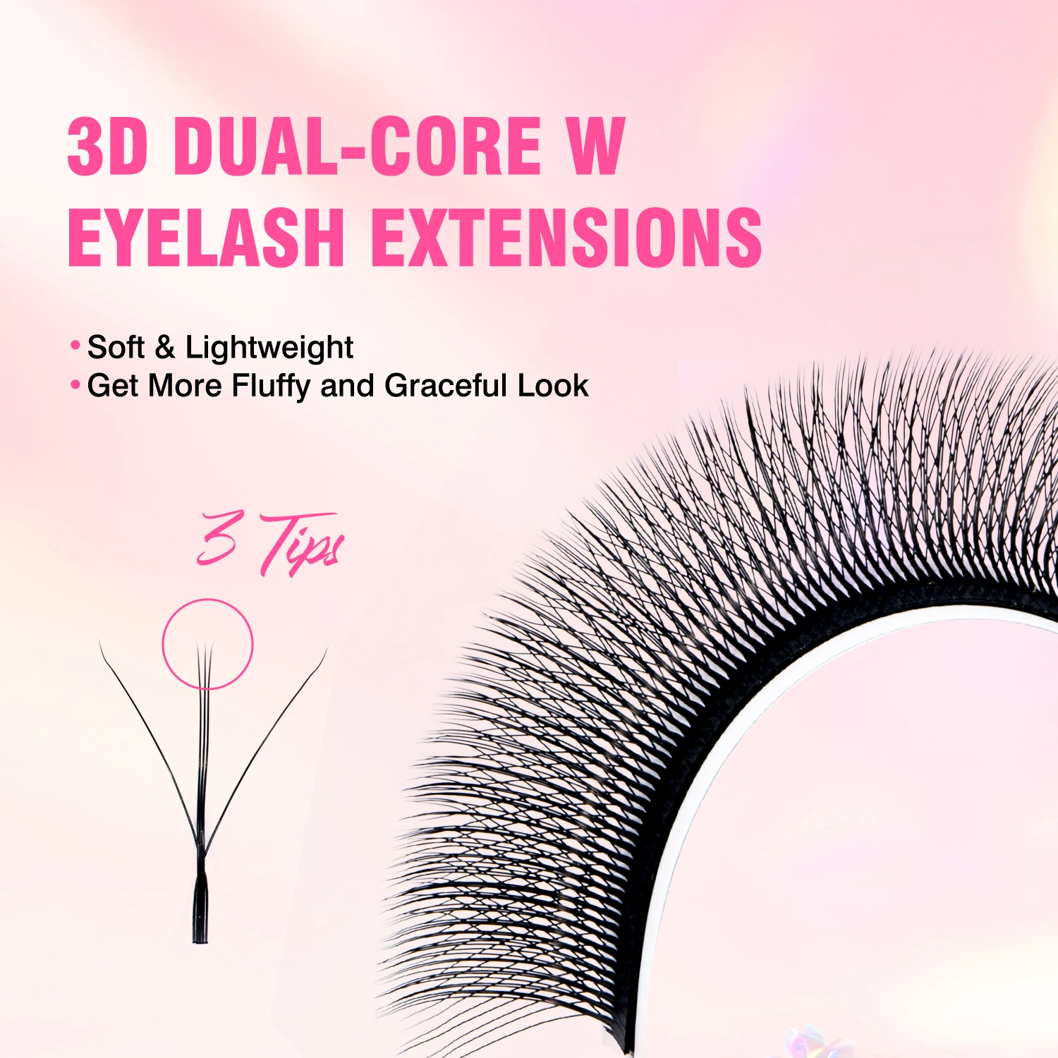 TDANCE W-Stil Automatisch Blühende Volumen-Wimpern 3D 4D 5D 6D Vorgefertigte Fächer aus Kunstnerz Weiche Natürliche Salon-Wimpern-Zubehör – Detail 7