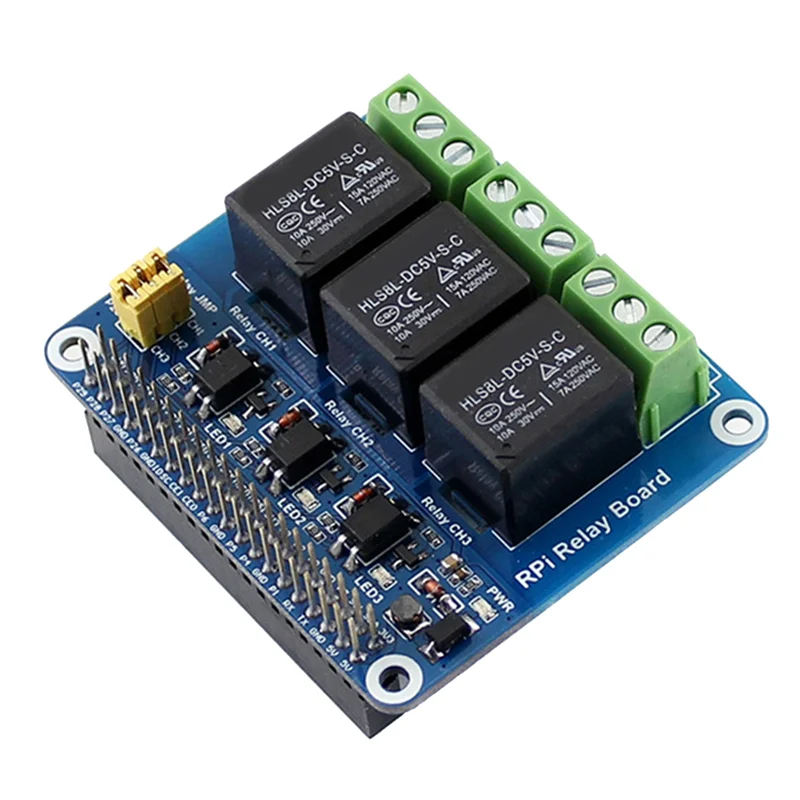 

ABUH-3-Way Relay Expansion Board Motherboard Relay Control Module PCB+Metal For Smart Home For Raspberry Pi 4B/3B/3B+
