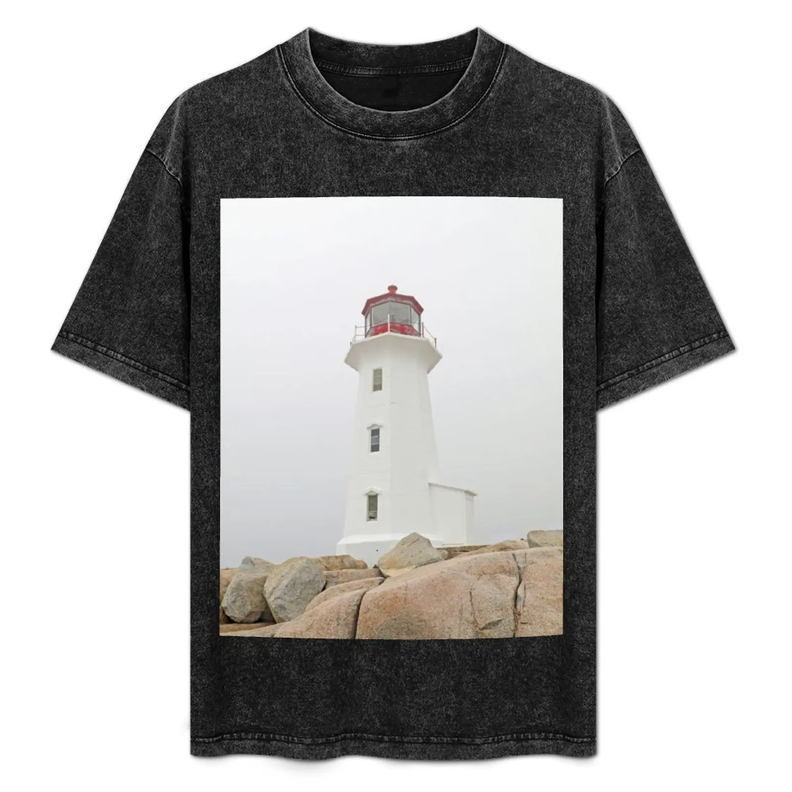 

Peggy's Cove Lighthouse T-Shirt Big and Tall Basic Tee Shirt