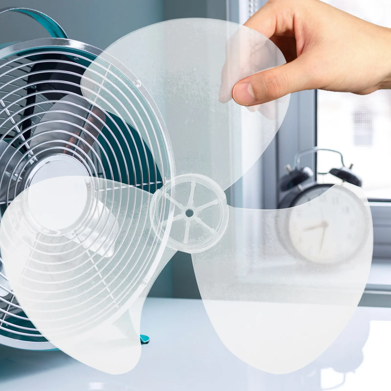 Electric Fan Blades Replacement High Temp Resistant Quiet Operation Easy Installation Removal for Pedestal Table Fans