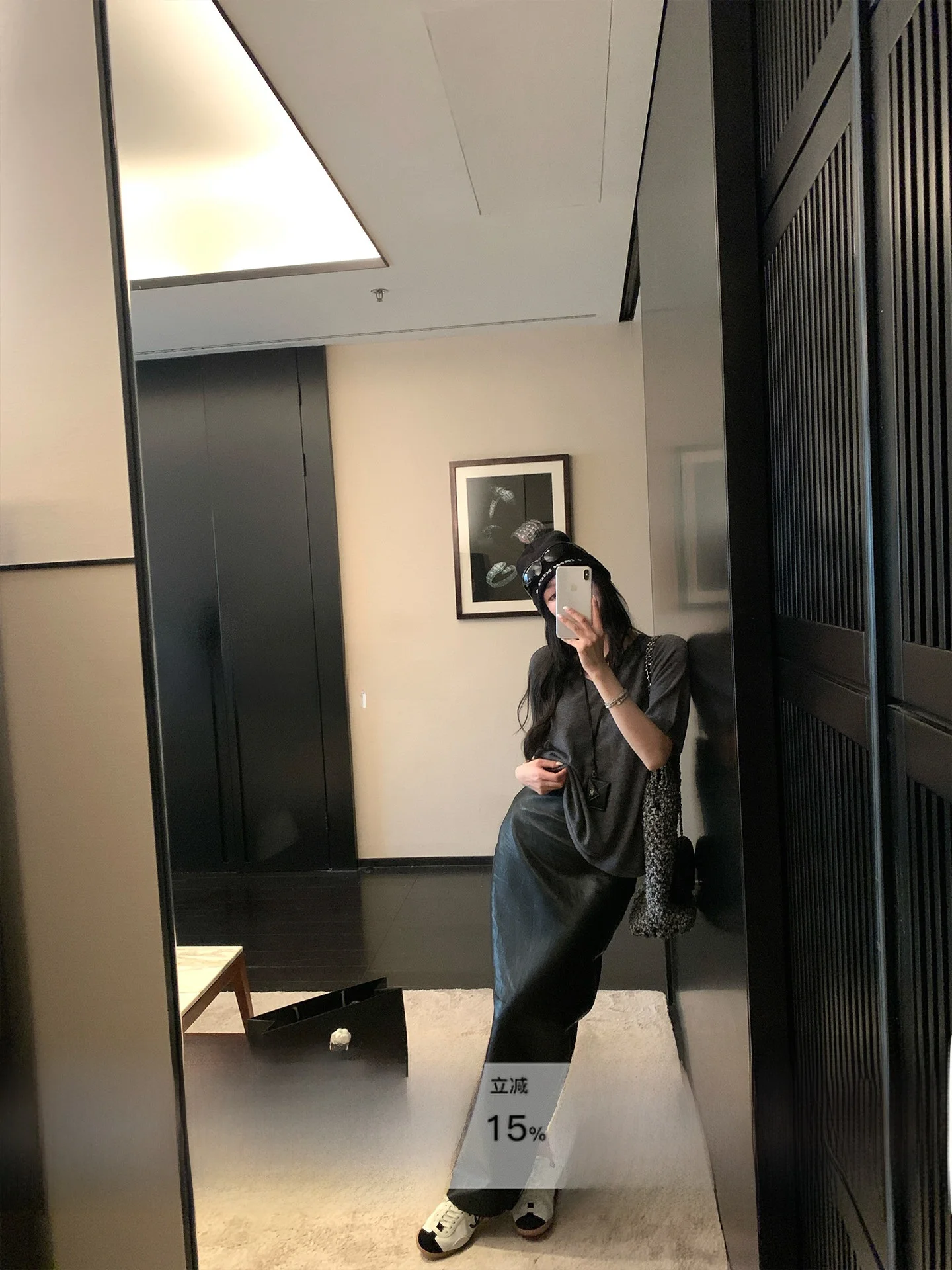 

Юбка-трапеция Ouyang Private Label VTG из металлической проволоки и искусственной кожи с завышенной талией, облегающая, для женщин, для офиса и повседневной носки