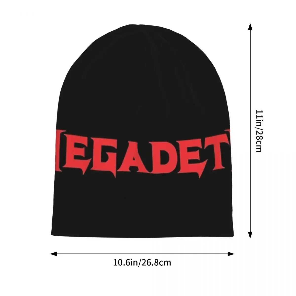 Men Women Megadeth Cryptic Writings Beanies Hat Merchandise Retro Black Metal Death Metal Head Wrap Bonnet Knit Hat