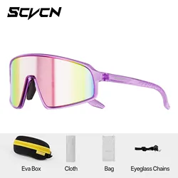 SCVCN Cycling Glasses Outdoor Sports Glasses UV400 Eyewear MTB Road Cycling Sunglasses for Men Cycling Goggles Bicycle Women