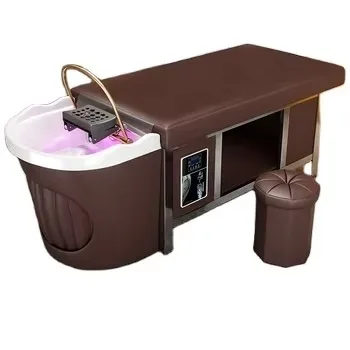 

Shampoo Bed Salon Head Spa Hair Washing Massage Bed Thai Massage Bed Custom Stainless Steel Beauty Salon Furniture