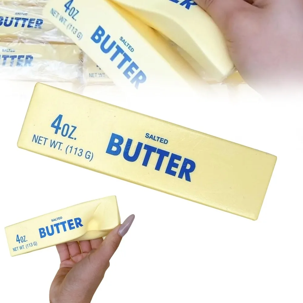 Miękka zabawka antystresowa w kształcie masła, powolnie powracająca do kształtu, sensoryczna zabawka do ściskania, idealna na stres, lęk, ADHD, autyzm, prezent dla dzieci i dorosłych.