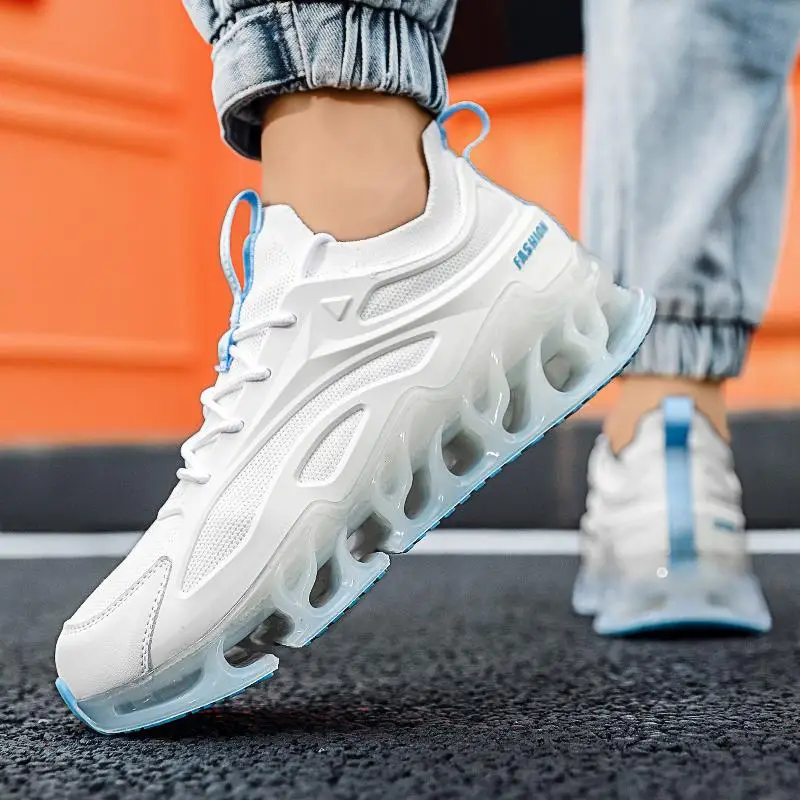 AJHL Breathable Woven Mesh Running Shoes Outdoor Shock-absorbing Sports Shoes Fashionable And Lightweight Blade Running Shoes