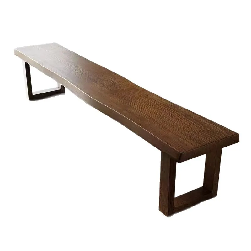 

Длинный табурет в скандинавском китайском стиле из массива дерева, антикварная скамья, простой современный стул-скамья для интернет-селебрити