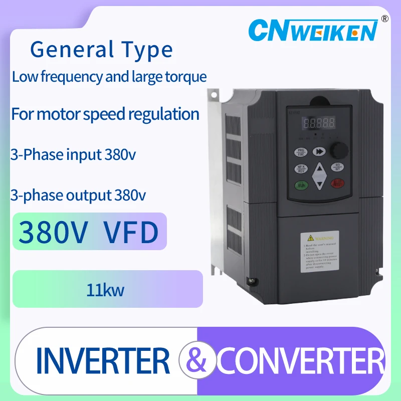 Frequency Converter 15kw 11kw 7.5kw 380V/415V 3 Phase Input VFD Frequency Inverter For Three Phase 380V-415V AC Motor