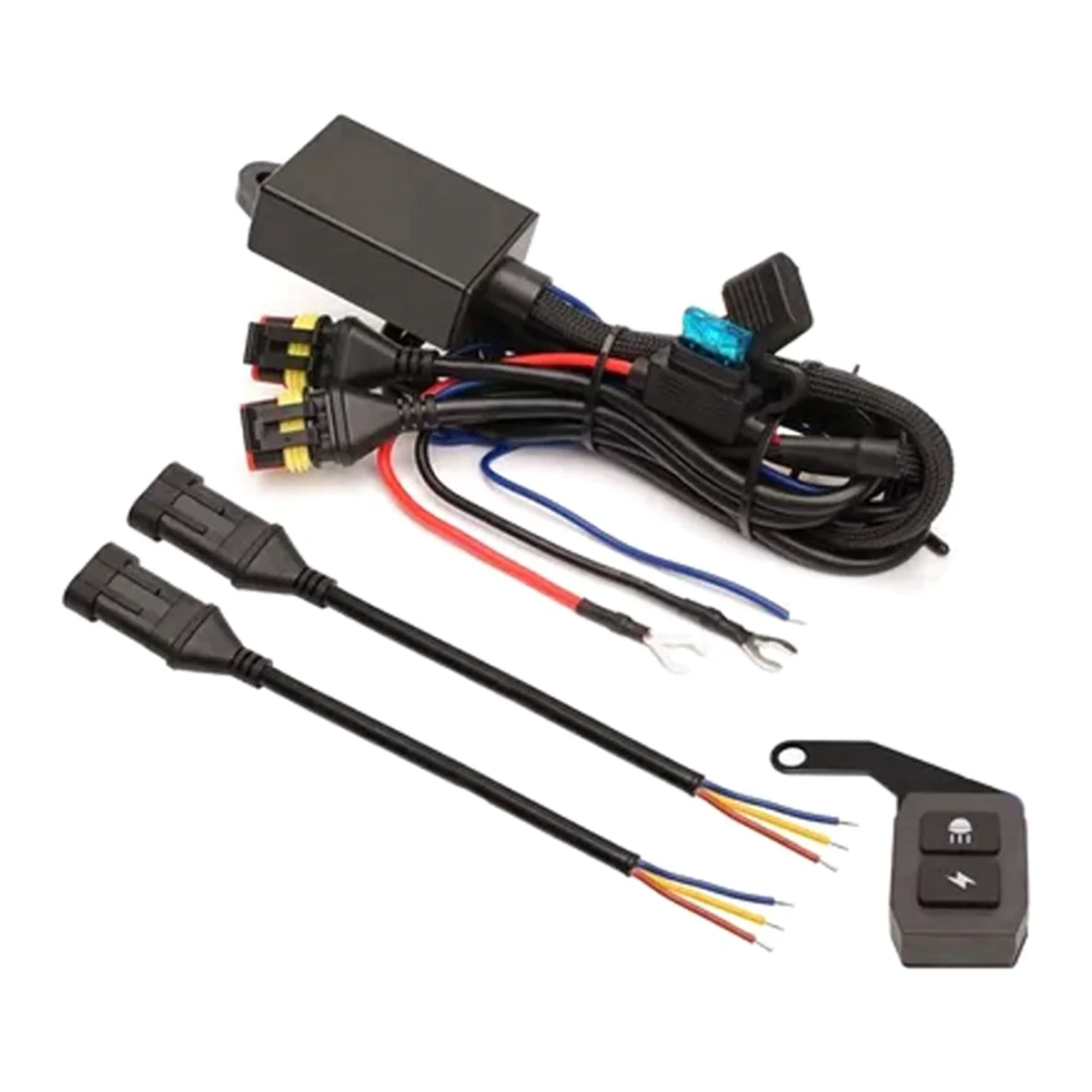 Universal Motorcycles Wiring Harness Relay Fog Light Wire on-Off Switch 12V 120w for Motorbike Auto Flash Controller