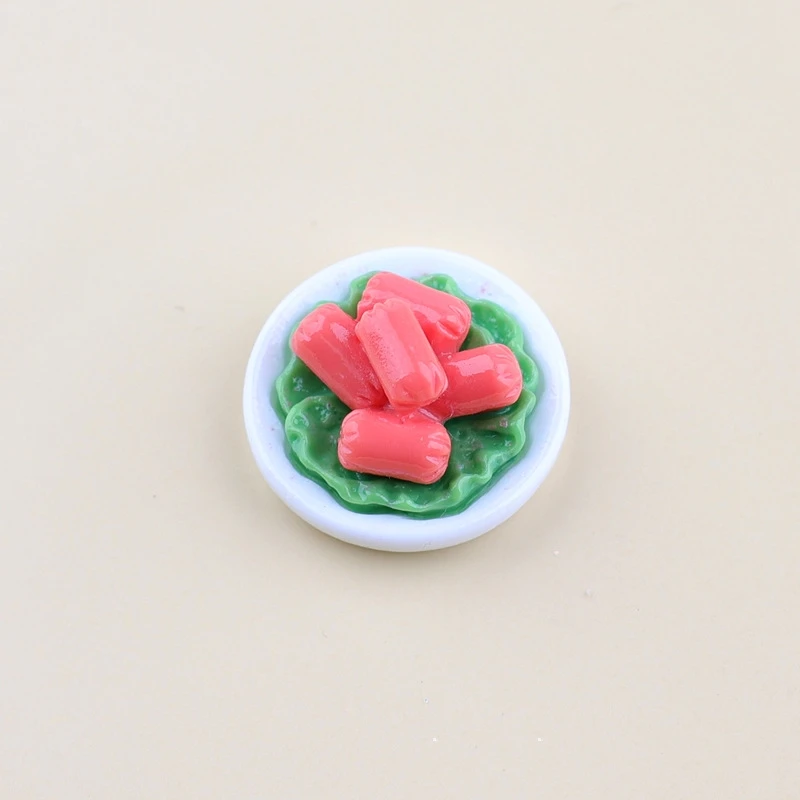 10pcs Resin Foods Cabochons Flatback for Phone Case Kawaii Simulated Hot Pot Vegetable Embellishment for Decoration Accessories