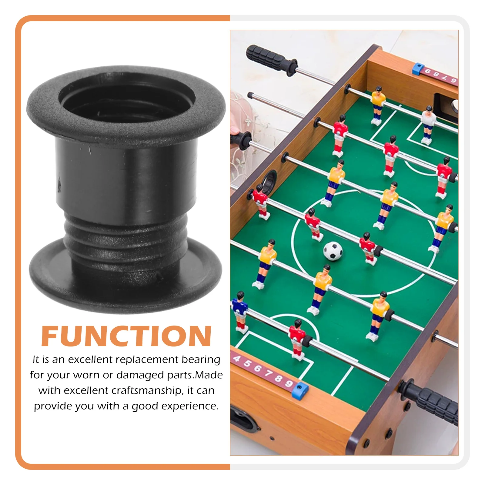 

12Pairs Universal Foosball Bushings Table Football Bearings Plastic Durable Game Accessories Foosball Fun Games Accessories