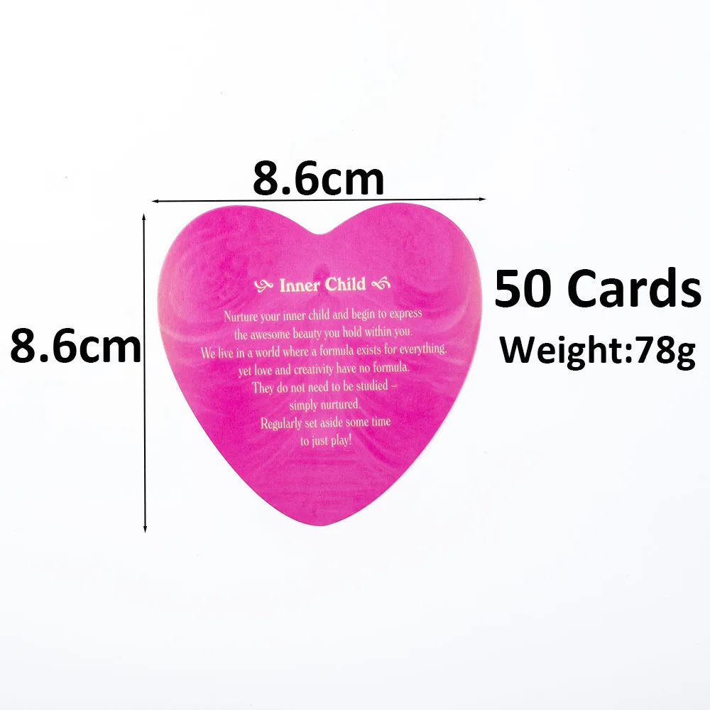Gudian Angel Cards Heart-shaped English Oracle Card 46 Cards  Loving Messages From The Angels