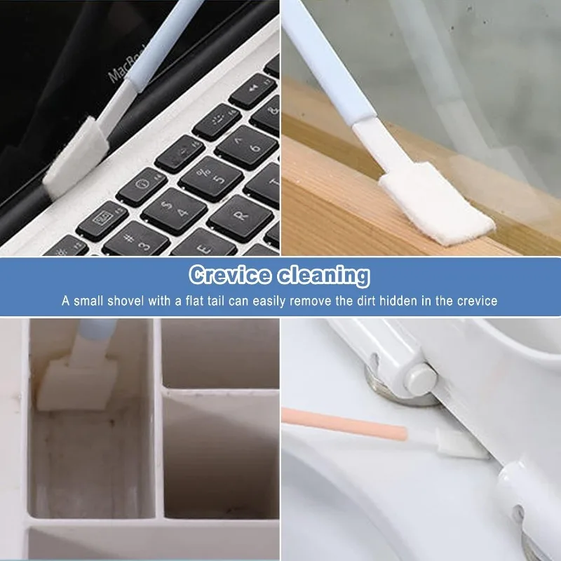 Paquete de cepillos desechables para limpieza de grietas con cabezales reemplazables, juego de cepillos para fregar con detalles multisuperficie para inodoro, cocina y patio